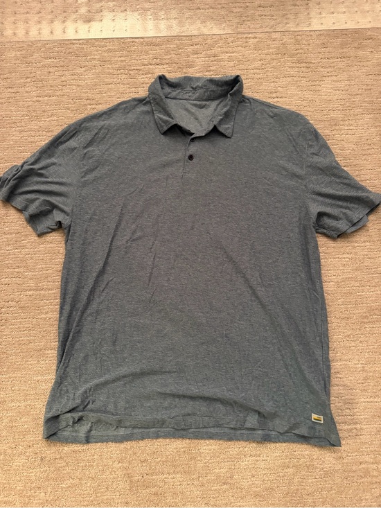 Vuori Other - VUORI Strato Tech Heather Slate Blue Grey Polo Shirt XXL